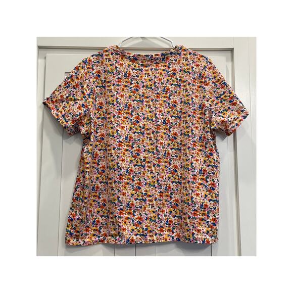 Land's End 100% Cotton floral v neck tee XL - Picture 2 of 10